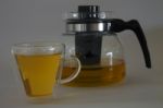  Pitcher Of Tea With Full Glass Of Tea Stock Photo