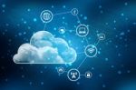 2d Rendering Technology Cloud Computing  Stock Photo