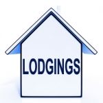 Lodgings House Means Rooms Accommodation Or Vacancies Stock Photo