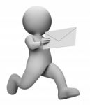 Message Letter Represents Communication Envelope And Mailing 3d Stock Photo