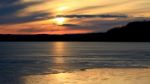 Beautiful Photo Of The Amazing Sunset On The Lake Stock Photo