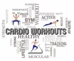 Cardio Workouts Shows Getting Fit And Beat Stock Photo
