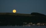 Moon Over Cawsand Bay Hotel Stock Photo