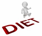 Success Character Means Weight Loss And Diet 3d Rendering Stock Photo