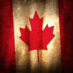 Old Grunge Flag Of Canada Stock Photo