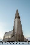 View Of The Hallgrimskirkja Church In Reykjavik Stock Photo