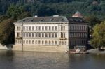 View From Charles Bridge To The Liechtenstein Palace In Prague Stock Photo