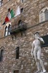 Statue Of David, Palazzo Vecchio Stock Photo