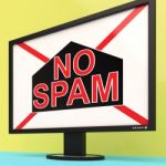 No Spam Shows Undesired Electronic Mail Filter Stock Photo
