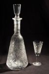 Crystal Decanter And Glass Stock Photo