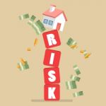 Real Estate On Shaky Risk Blocks Stock Photo