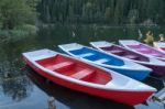 Red Lake, Eastern Carpathians/romania - September 19 : Rowing Bo Stock Photo