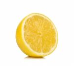 Half Of Lemon Isolated On White Background Stock Photo