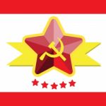 Russian Or Communist Flags Hammer And Sickle,  Illustration Stock Photo