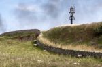 Fire On Holy Island Stock Photo