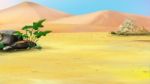 Lonely Plant In A Desert Stock Photo