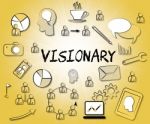 Visionary Icons Represents Insights Strategist And Ideals Stock Photo