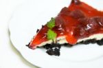 Strawberry Pie Stock Photo