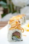 Japanese Sushi Rolls Maki Sushi Stock Photo