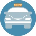 Flat Design Of Taxi Car  Illustration Stock Photo