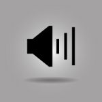 Speaker With Three Sound Waves Icon  Illustration Eps10 On Grey Background Stock Photo
