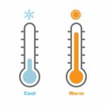 Thermometer, Cool And Warm- Illustration Stock Photo