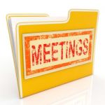 Meetings File Means Agm Document And Paperwork Stock Photo