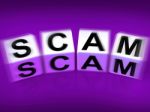 Scam Displays Fraud Scheme To Rip-off Or Deceive Stock Photo