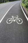 Bike Lane Stock Photo