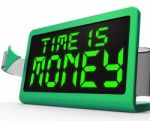 Time Is Money Clock Shows Valuable And Important Resource Stock Photo