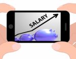 Salary Arrow Displays Pay Rise For Workers Stock Photo