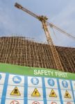 Safety First In Construction site Stock Photo
