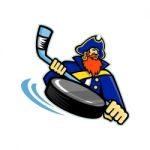 Swashbuckler Ice Hockey Sports Mascot Stock Photo