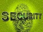 Security Fingerprint Indicates Company Id And Brand Stock Photo