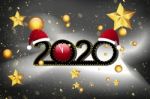 Christmas Message Wtih 2020 New Year Party Celebration Concept Stock Photo