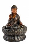 Bronze Fountain Buddha Stock Photo