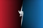Abstract Background Versus Screen Red And Blue Vs Letters Stock Photo