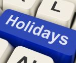 Holidays Key Means Leave Or Break
 Stock Photo