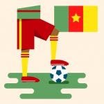 Cameroon National Soccer Kits Stock Photo
