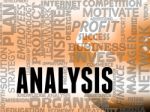 Analysis Words Means Researching Investigation And Analytics Stock Photo