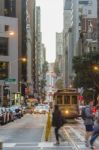 Cable Car In San Francisco Stock Photo