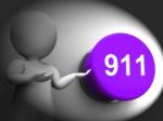 911 Pressed Shows Emergency Number And Services Stock Photo