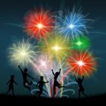 Play Fireworks Indicates Celebrate Festive And Children Stock Photo