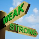 Weak Or Strong Directions Stock Photo