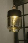 Elegant Copper Hanging Light Lamp Stock Photo