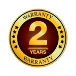2 Year Warranty Design Isolated On White Background. Warranty Logo Stock Photo