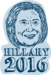 Hillary Clinton President 2016 Drawing Stock Photo