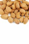 Almond Nuts On White Stock Photo