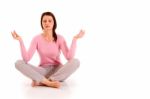 Girl Doing Yoga Stock Photo