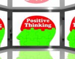 Positive Thinking On Screen Shows Interactive Tv Shows Stock Photo